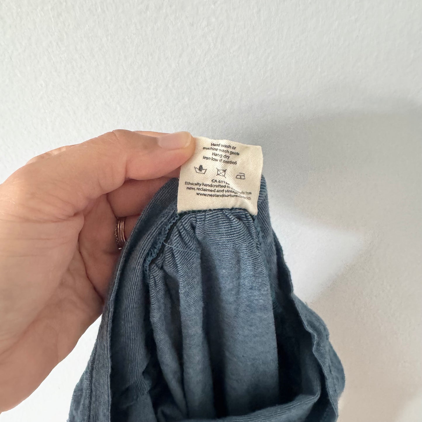 Nest + Nerture / Smokey blue romper / 6-12M