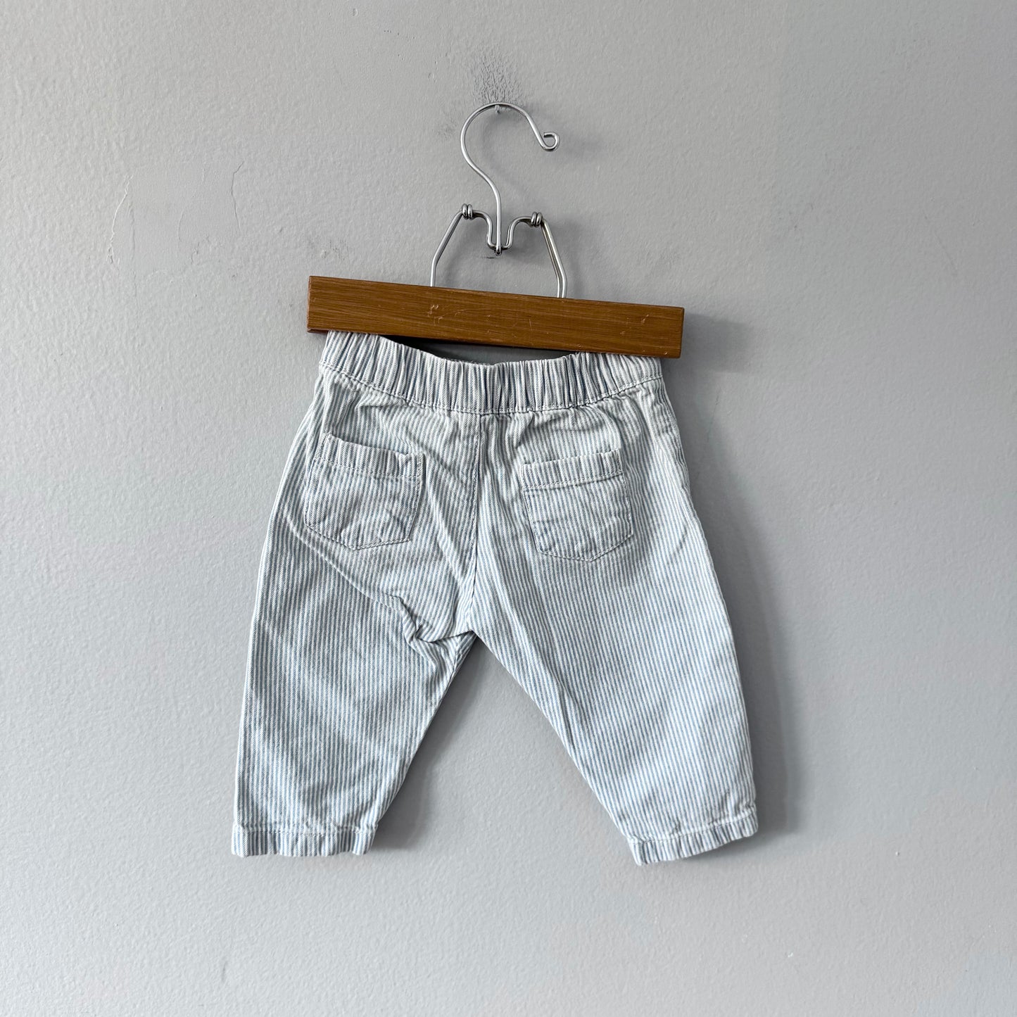 M&S / Stripe denim pants / 3-6M