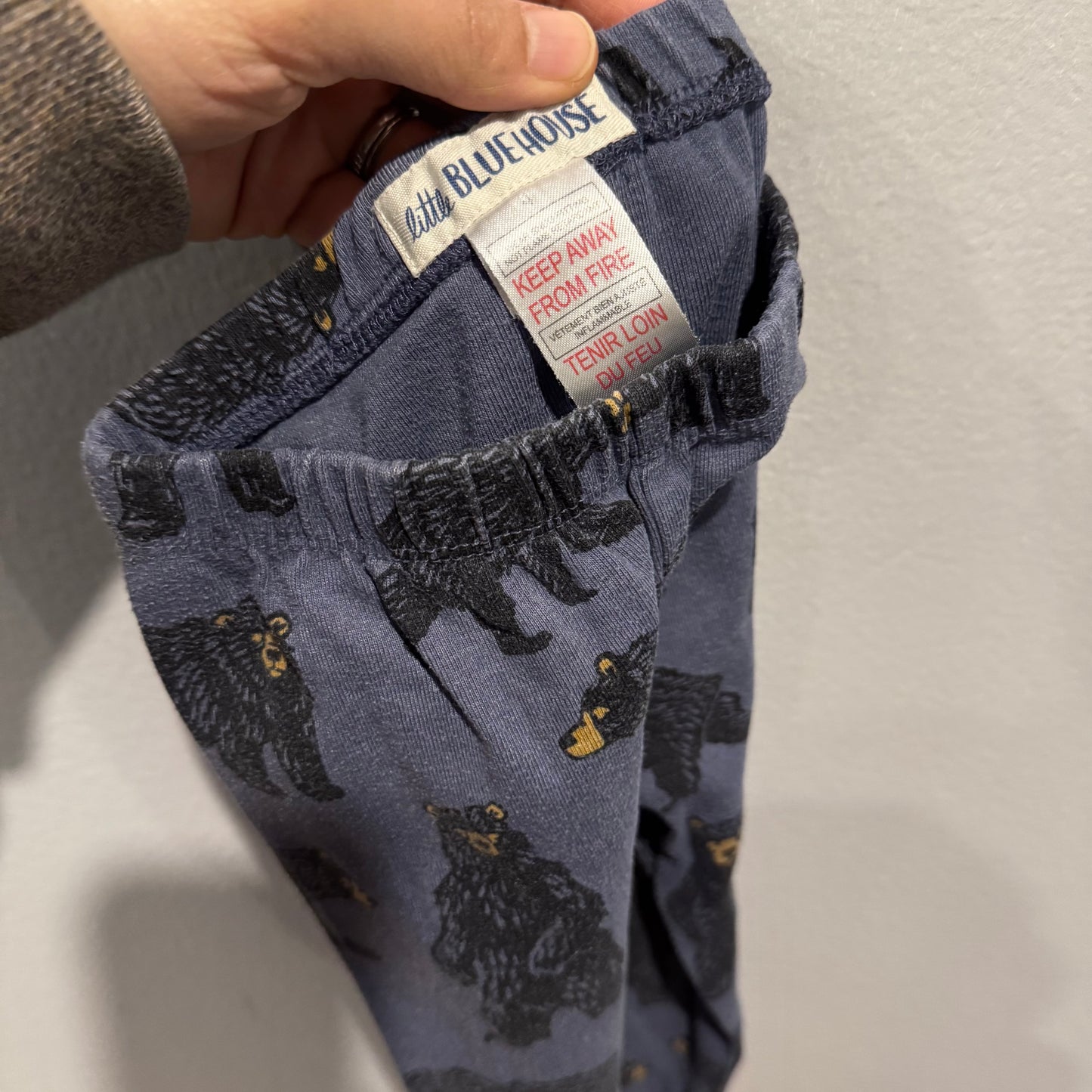 Little blue house / Purple x bear pajama set / 4Y