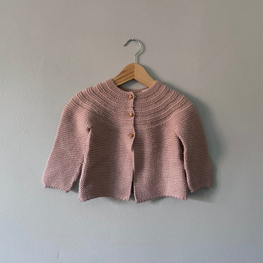 Zara / Baby pink cardigan / 6-9M