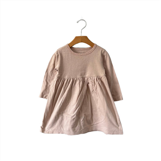Mini Mioche / Light pink long sleeve dress / 1-2T