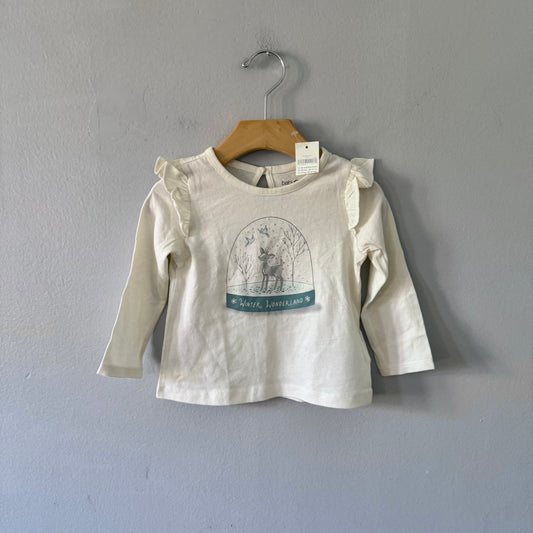 Gap / White long sleeve  / 12-18M - New with tag