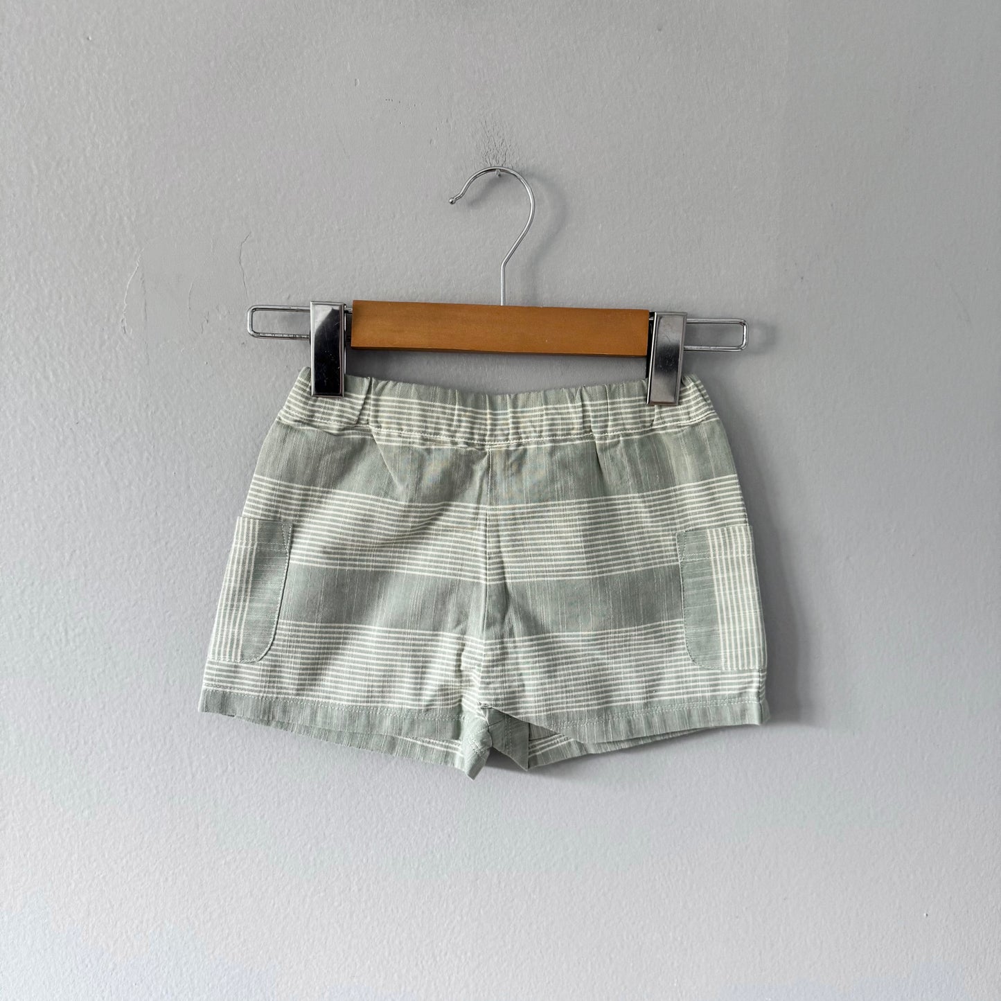 Pehr / Short rayé vert clair / 3T - Neuf avec étiquette