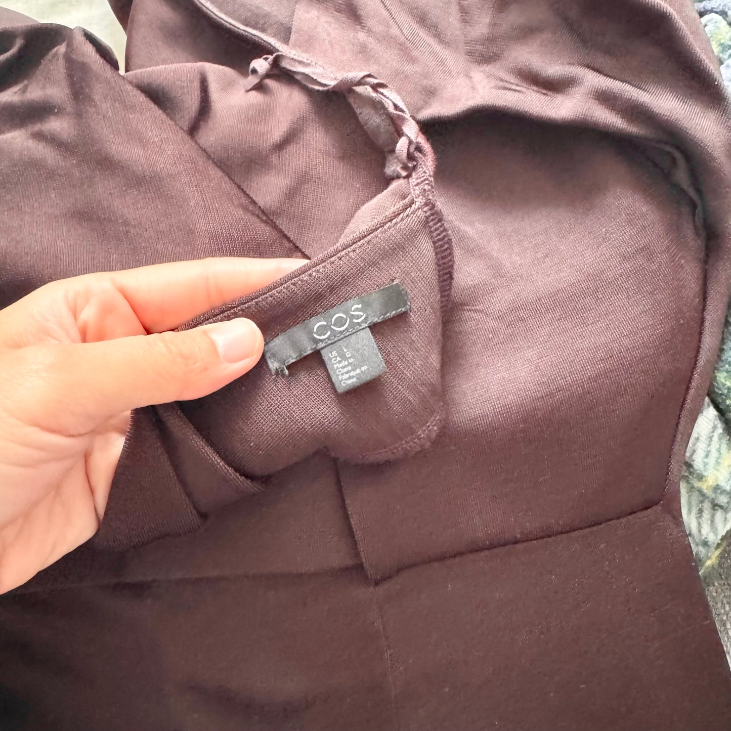 COS / Dark brown rayon/nylon dress / Women L