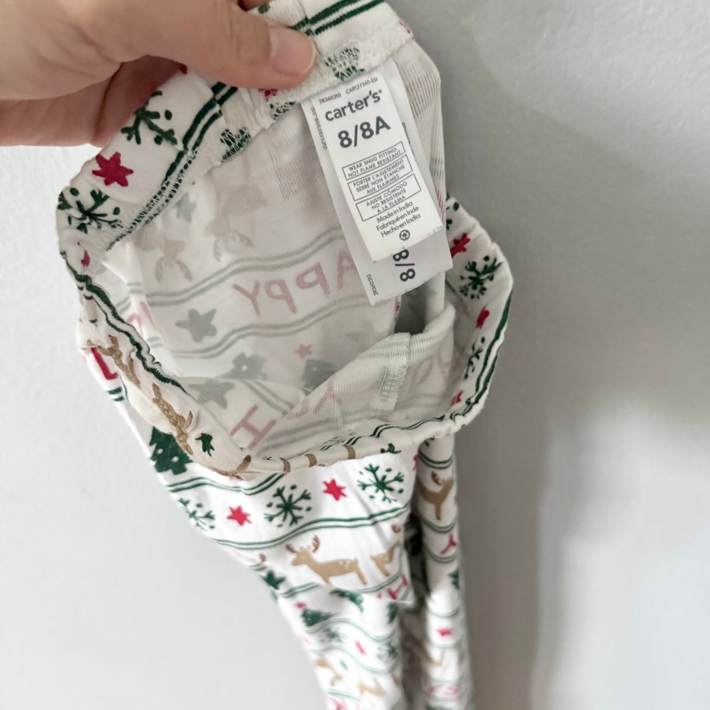 Carter's / Happy Holidays pajama set / 8Y