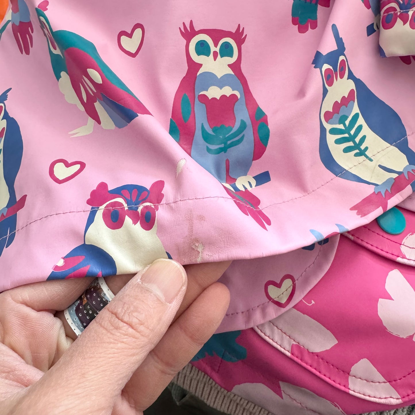 Hatley / Imperméable hibou rose / 2 ans