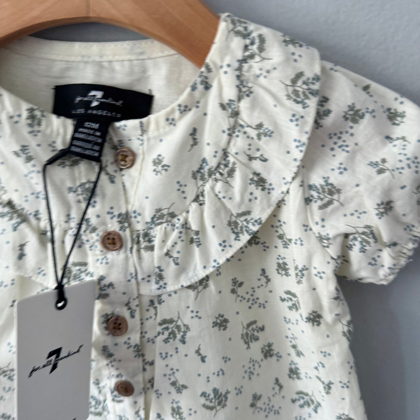 7 for all man kind / Floral blouse / 12M - New with tag