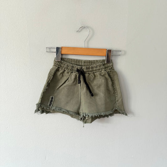Nununu / Khaki denim shorts / 2-3Y