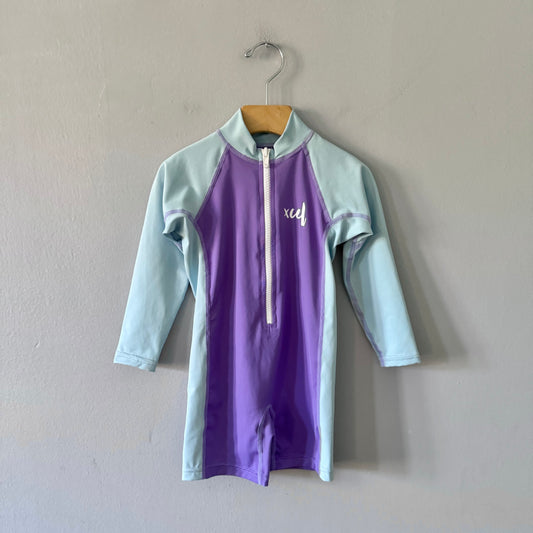 Xcel / Purple x blue swimsuit / 2Y