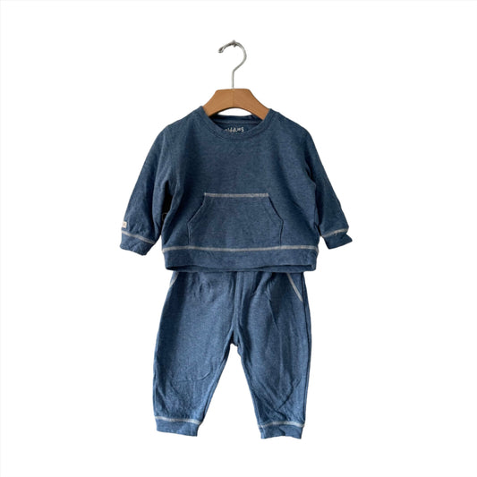 Juddlies / 2 pc pajama set - Indigo blue  / 12-18M