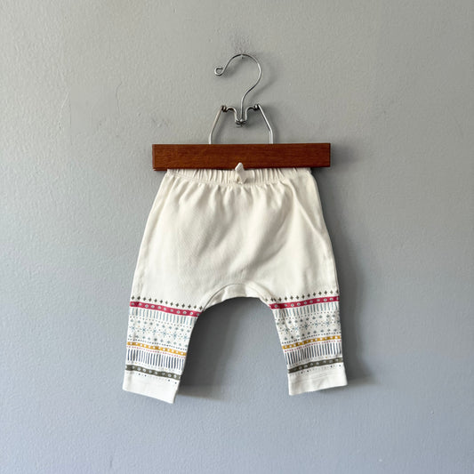 Pehr / White harem pants / 0-3M