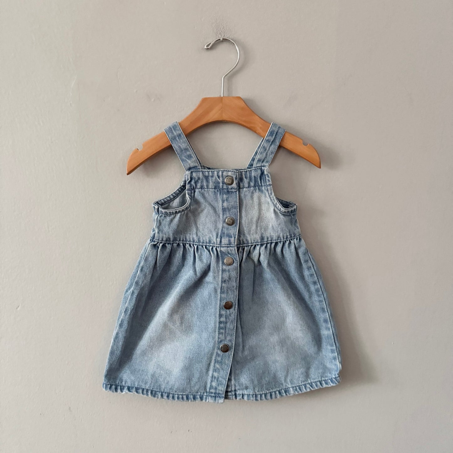 Topo mini / Denim overall dress / 12M(80)