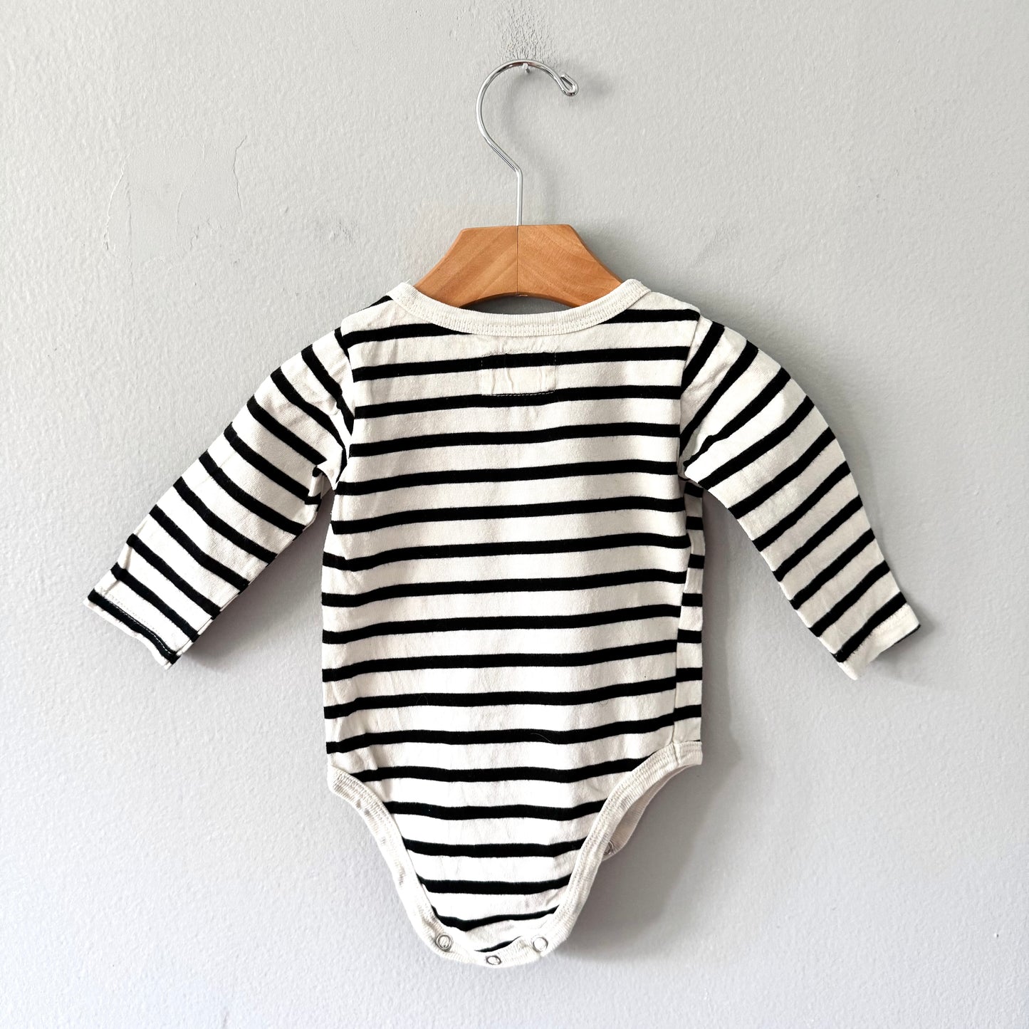 Mini mioche / Long sleeve stripe onesie / 3-6M