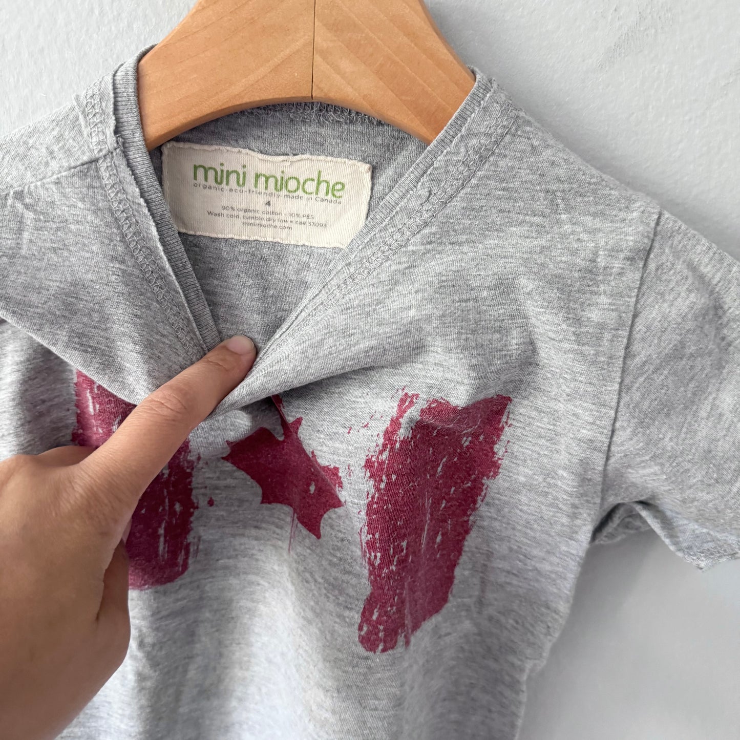 Mini Mioche / Light grey x Canada T-shirt / 4Y