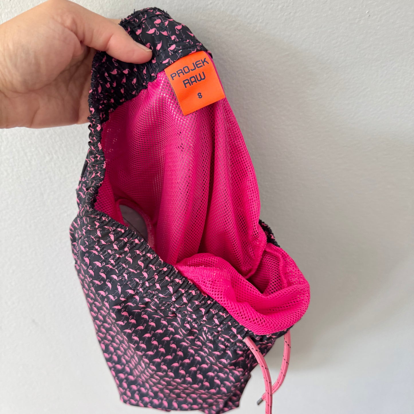 Projek Raw / Navy x flamingo swim trunks / 8Y - New with tag