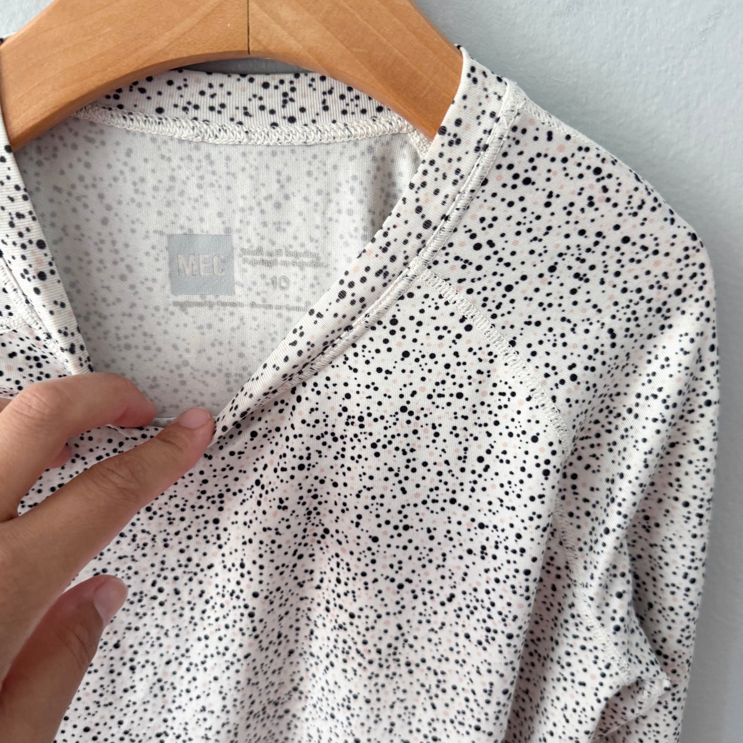 Mec / White x dots active long sleeve / 10Y