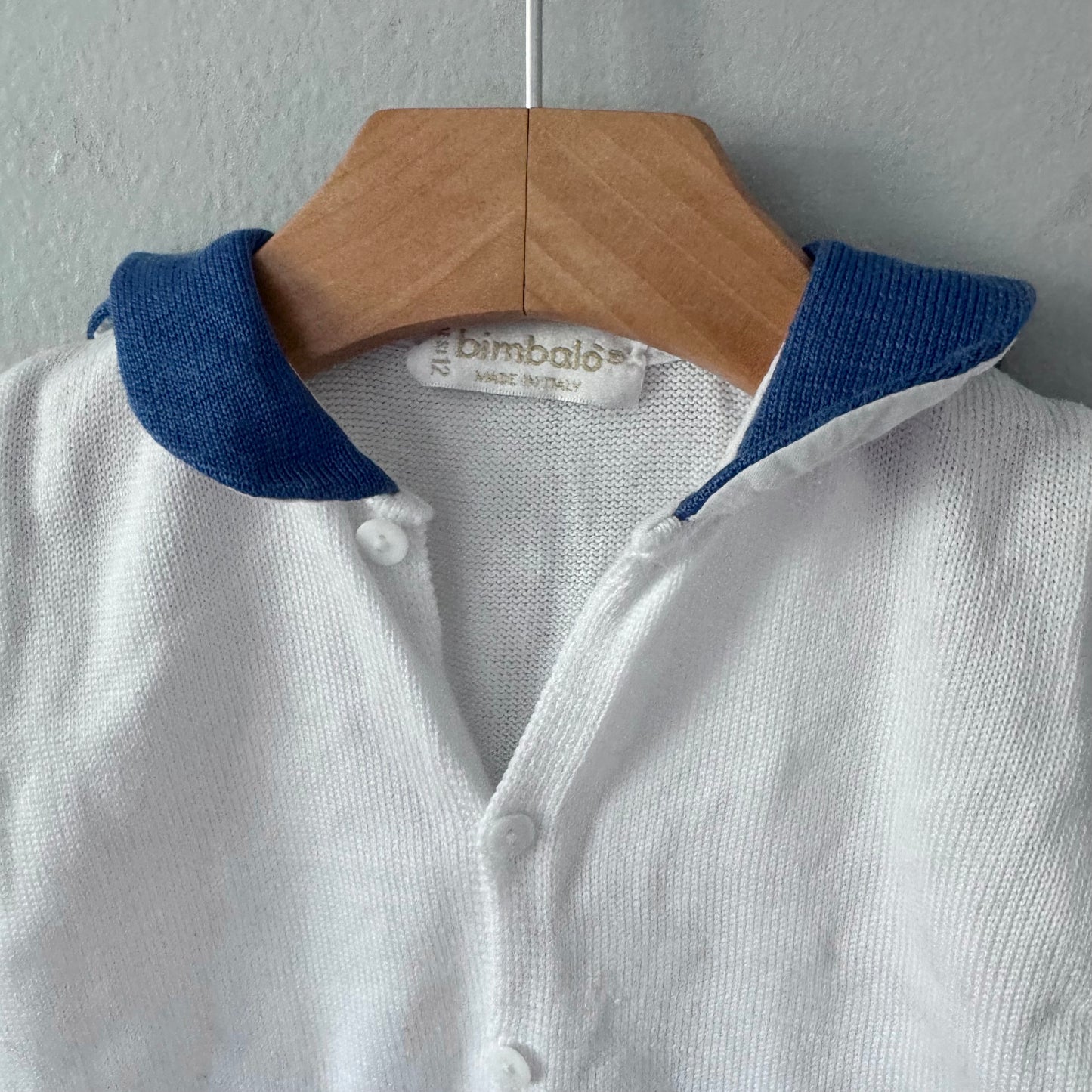 Bimbalo / White knit romper / 12M