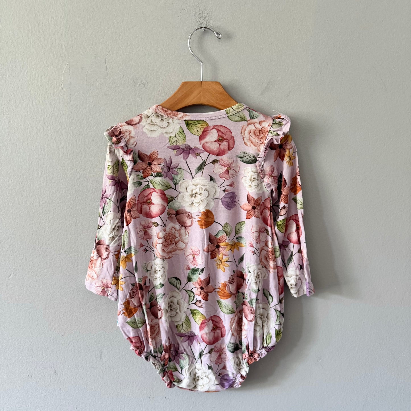 Posh Peanut / Floral long sleeve romper / 2T