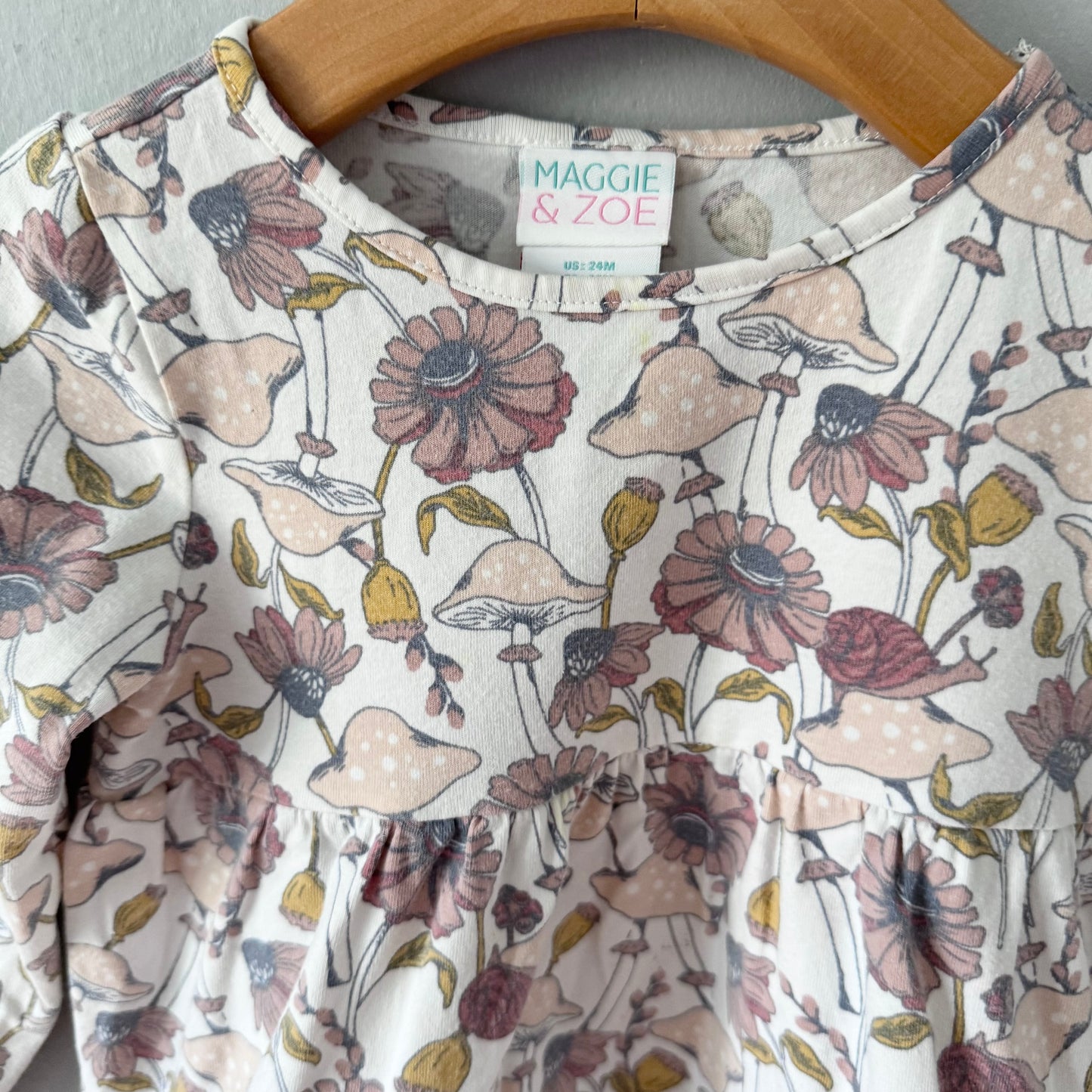 Maggie & Zoe / Flower x mushroom dress / 24M