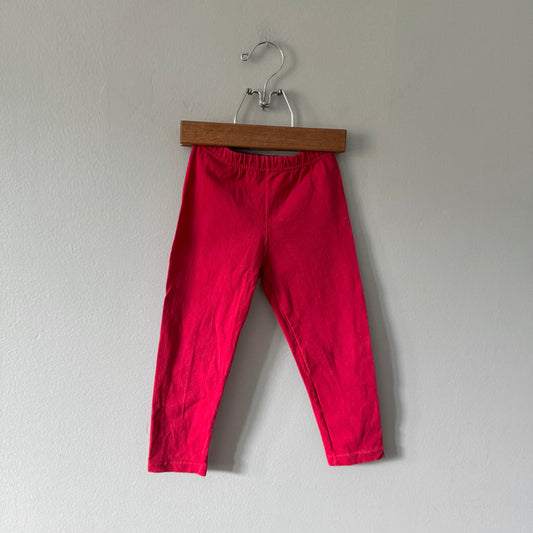 Mamma Natura / Red cotton leggings / 2Y