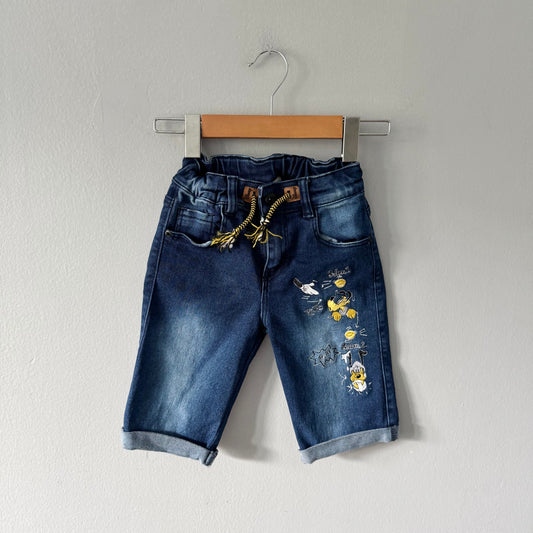 Disney / Denim Pluto half pants / 8Y