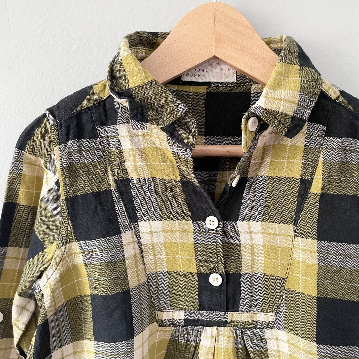 Global Work / Checked shirt dress / 3-4Y