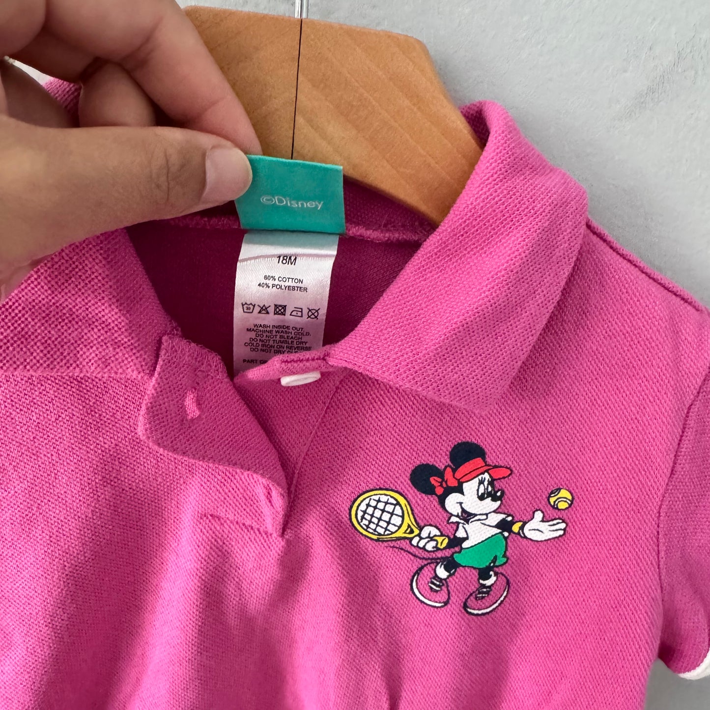 Disney / Pink Minnie polo shirt / 18M