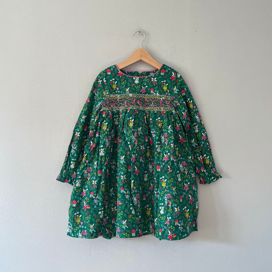 Mini Boden / Green fairy long sleeve dress / 5-6Y