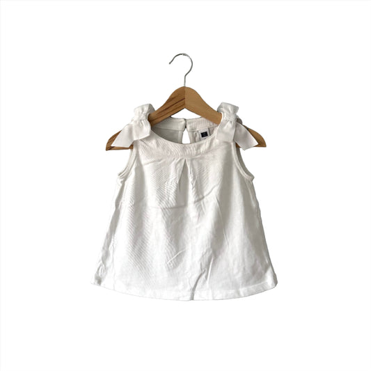 Janie & Jack / White tank with ribbon on shoulder / 2T