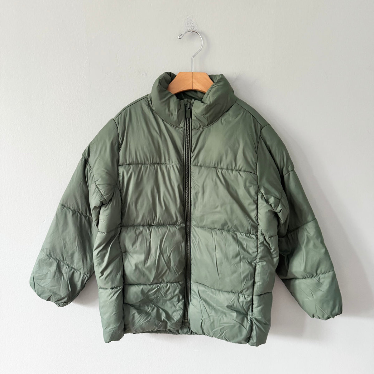 Zara / Khaki light puffer jacket / 8Y