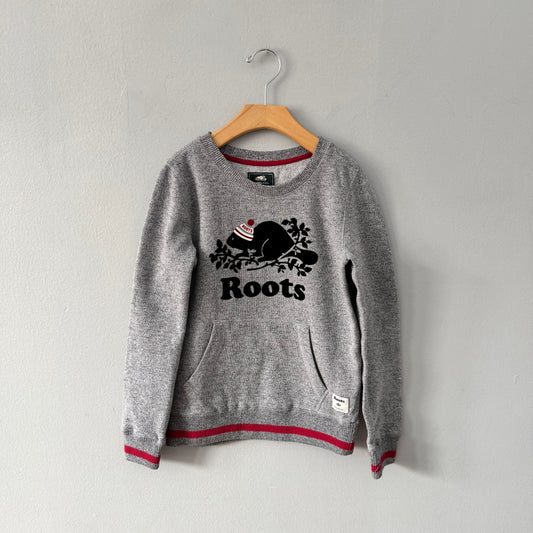 Roots / Salt and pepper sweatshirt / 7-8Y