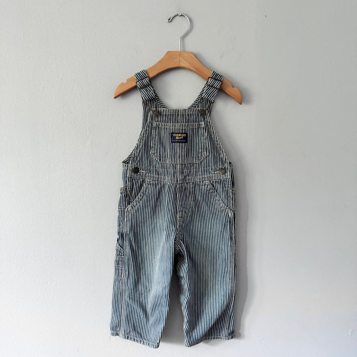 Oshkosh / Stripe denim overalls / 18M
