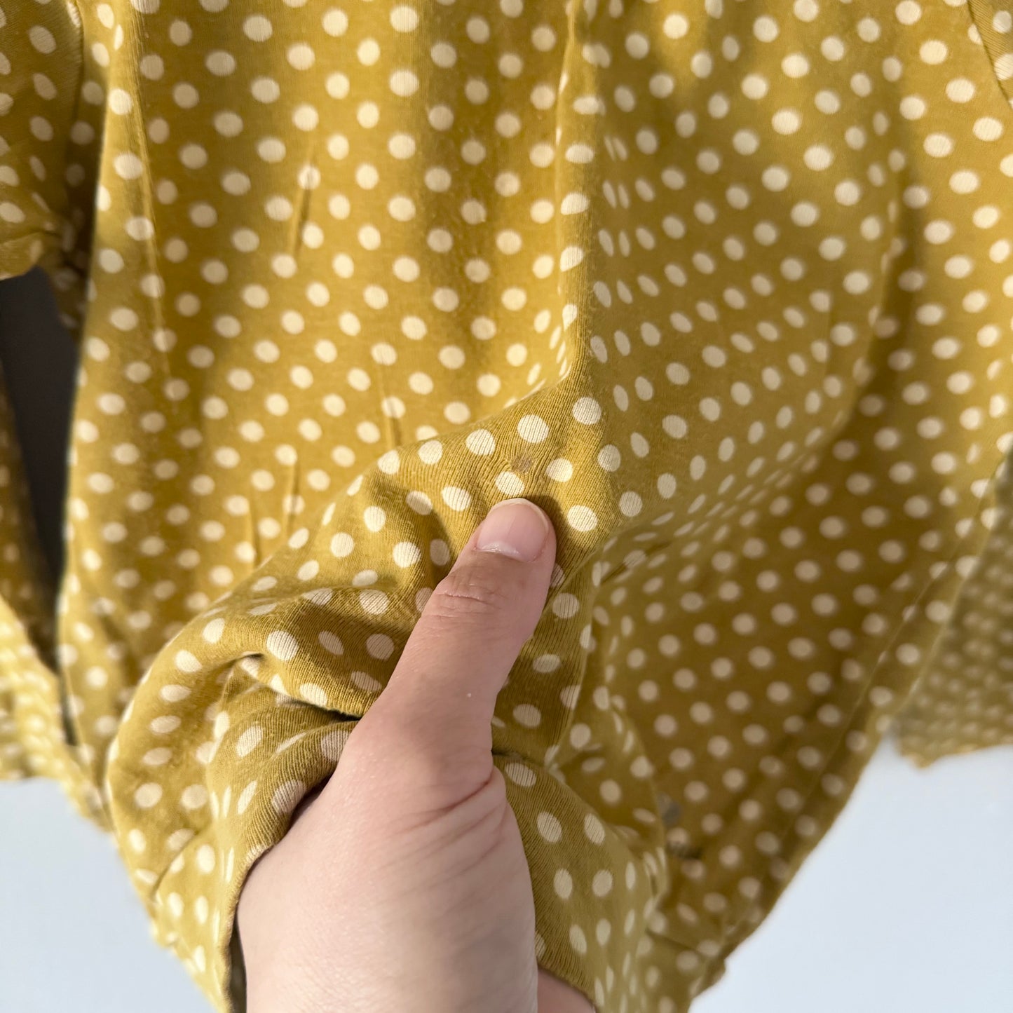 Petit bateau / Moutarde x pois manches longues / 5 ans
