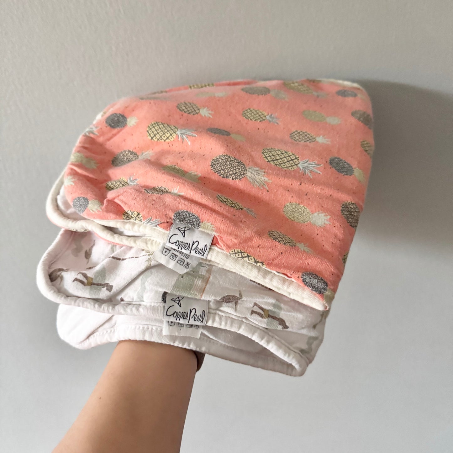 Copper pearl / Burp cloth x 2