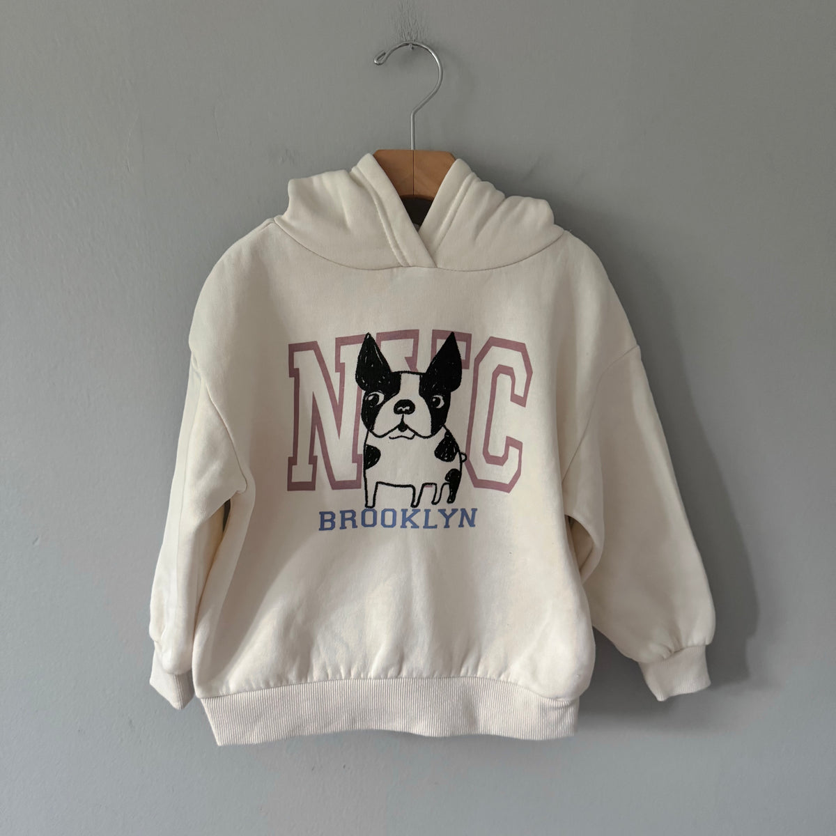 Primark / White x NYC hoodie / 5-6Y