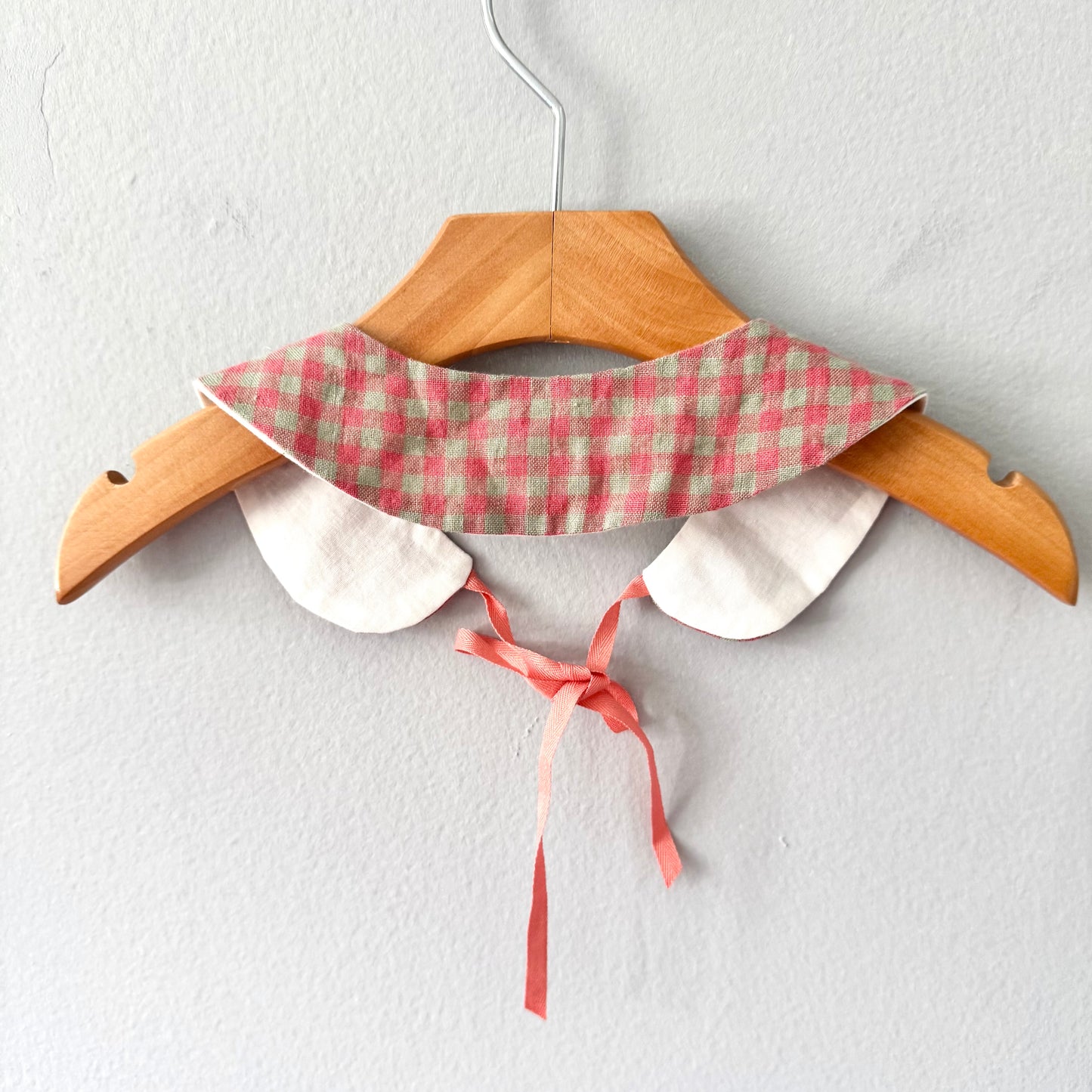 Tiny poet / Gingham collar / 3Y