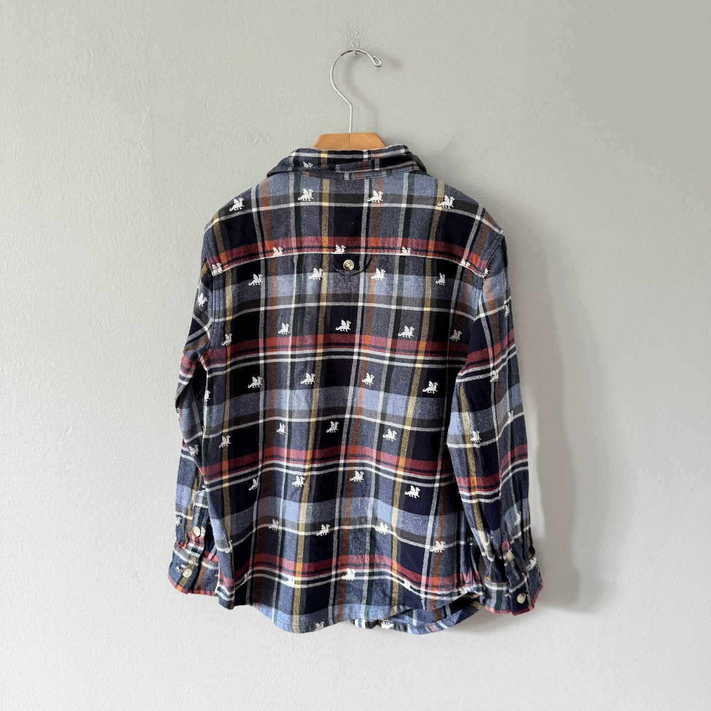 Hatley / Navy checked flannel shirt / 7Y