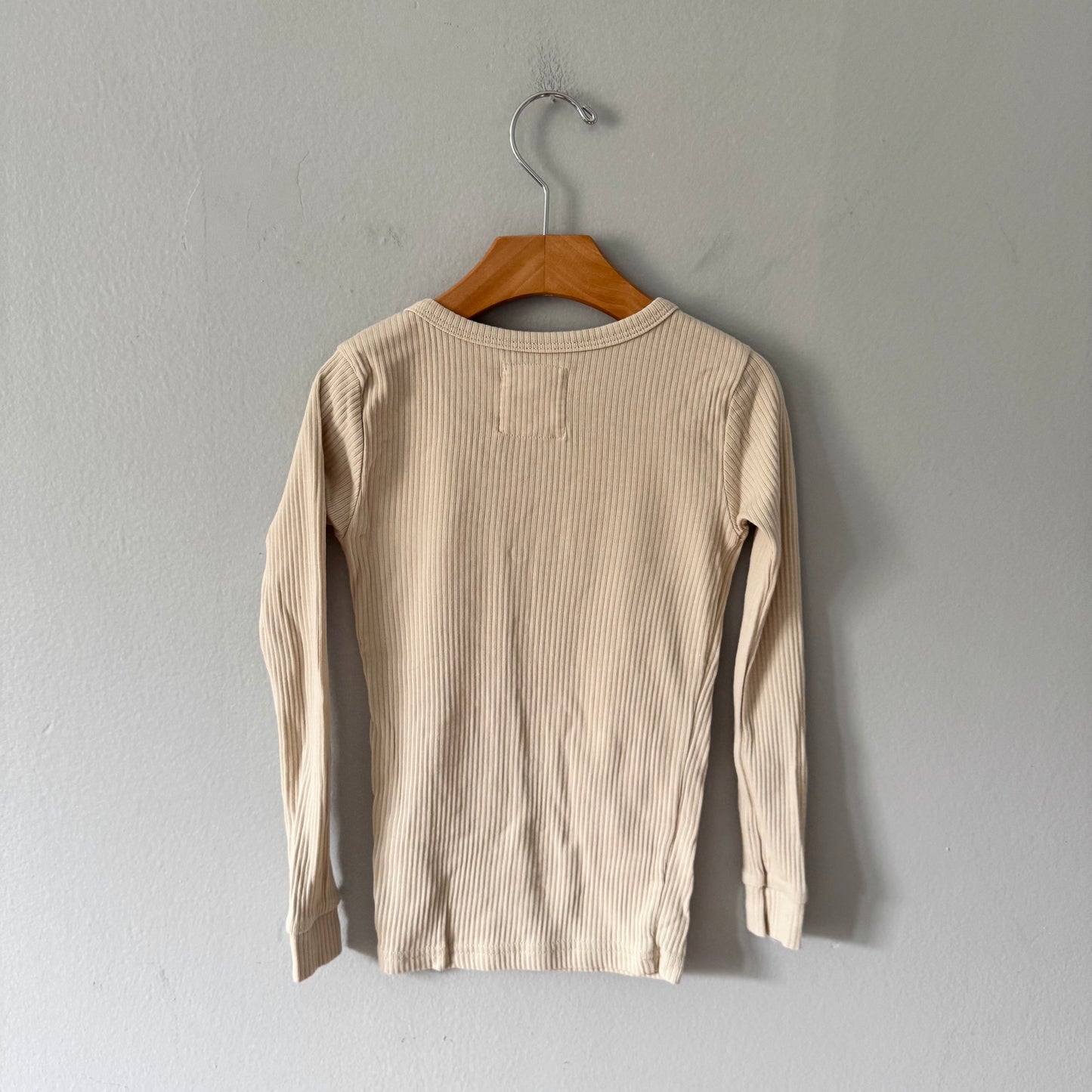Petit lem / Ivory ribbed long sleeve / 5Y