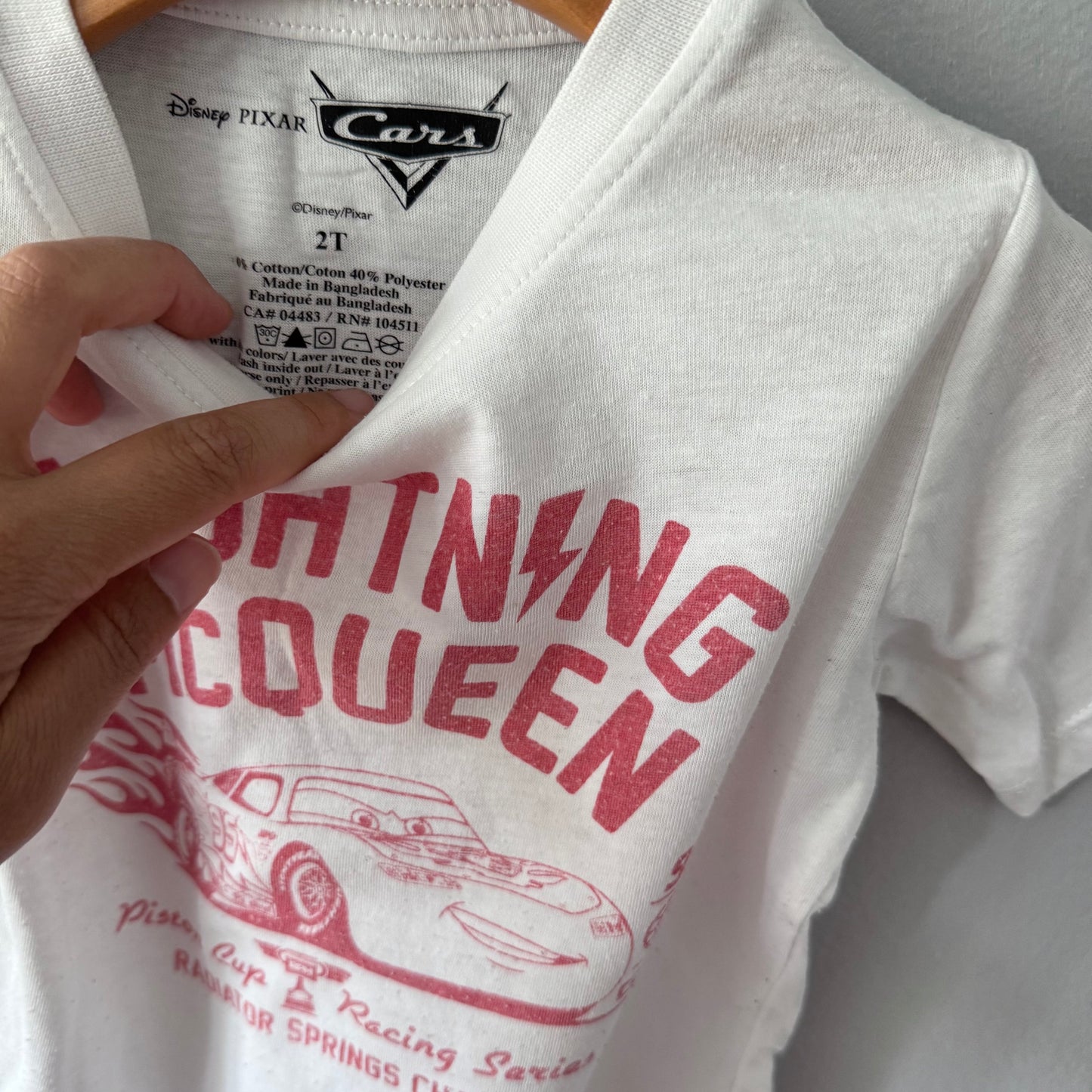 Cars / White T-shirt / 2T