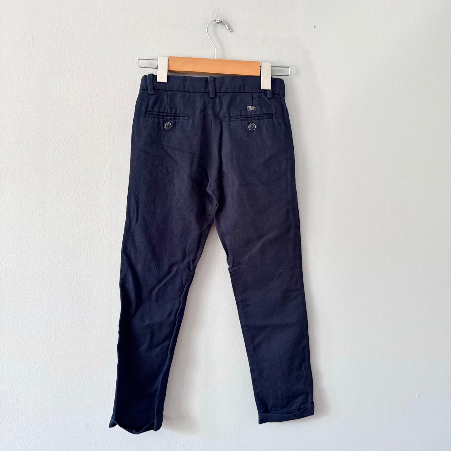 Mayoral / Navy cotton x linen pants / 6Y