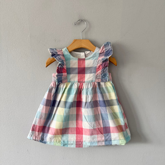 Gap / Checked ruffle tank dress / 18-24M