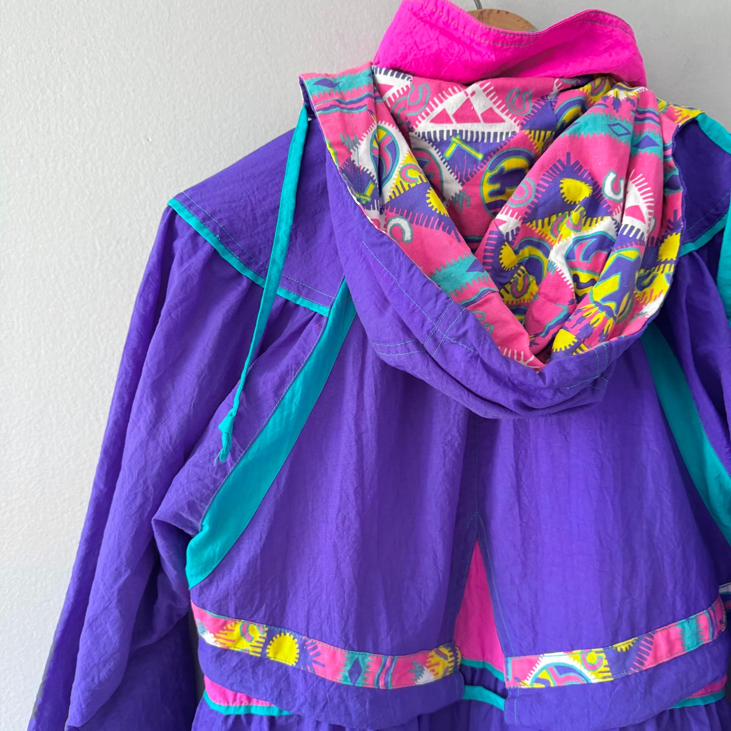 Vintage SOS / Purple zip up nylon jacket / 8(Fits 11-12Y)