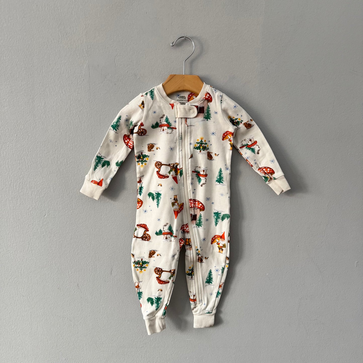 Grenouillère Roots bébé / Blanche x hiver / 6-12M