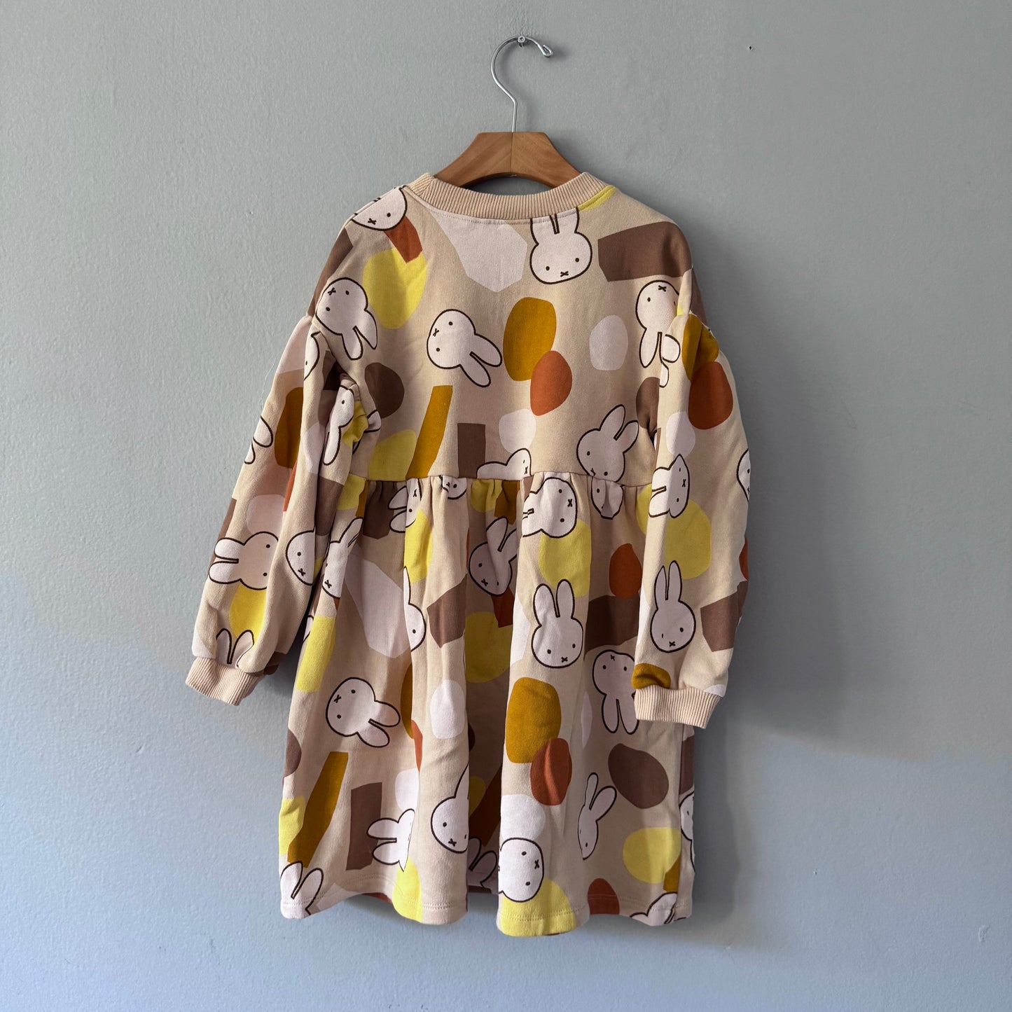 Next x Miffy / Beige x orange crew dress / 5-6Y