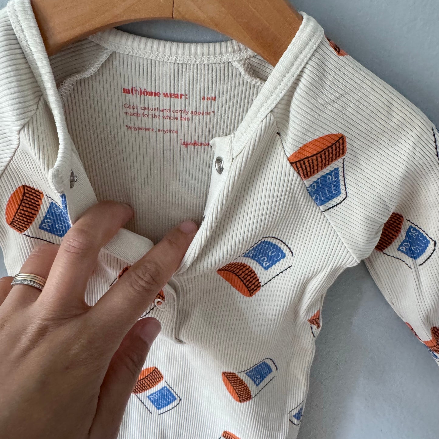 m(h)ome wear / Ribbed romper / 6-9M