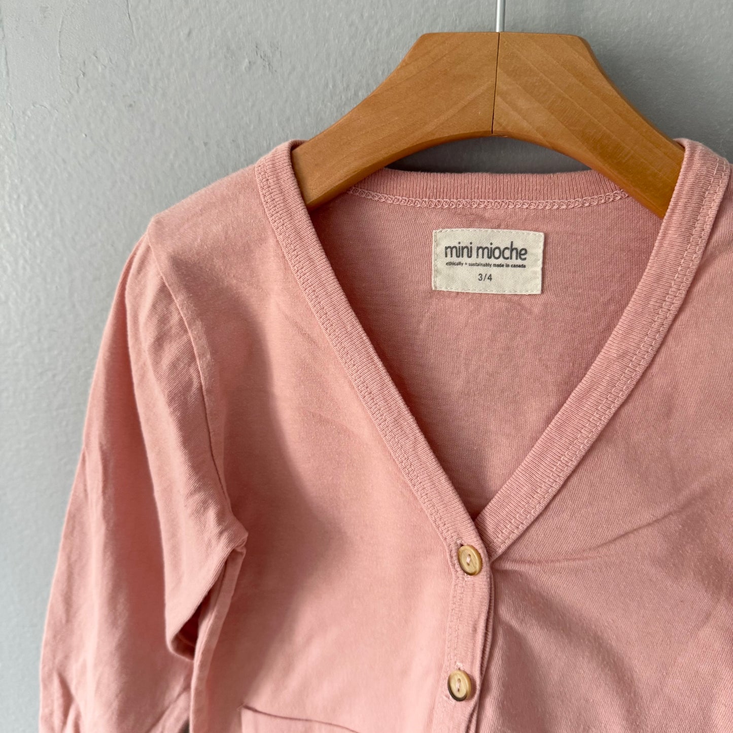 Mini mioche / Light orange cardigan / 3-4Y