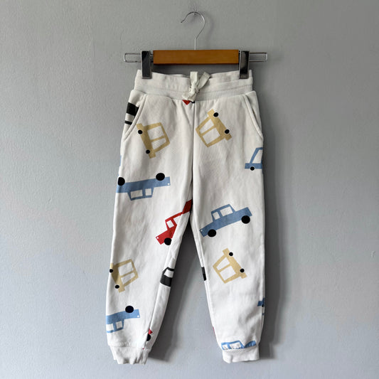 Primark / White x cars sweatpants / 5-6Y