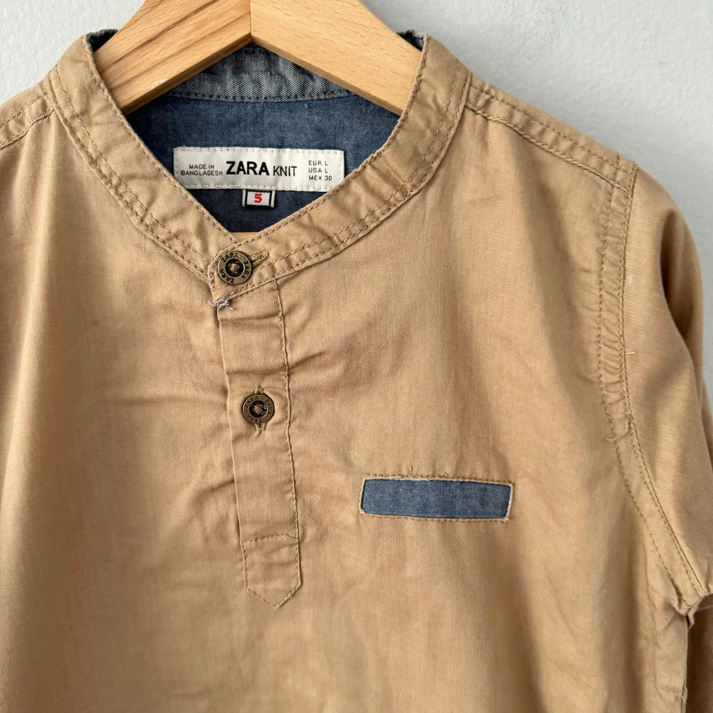 Zara / Brown long sleeve shirt / 5Y