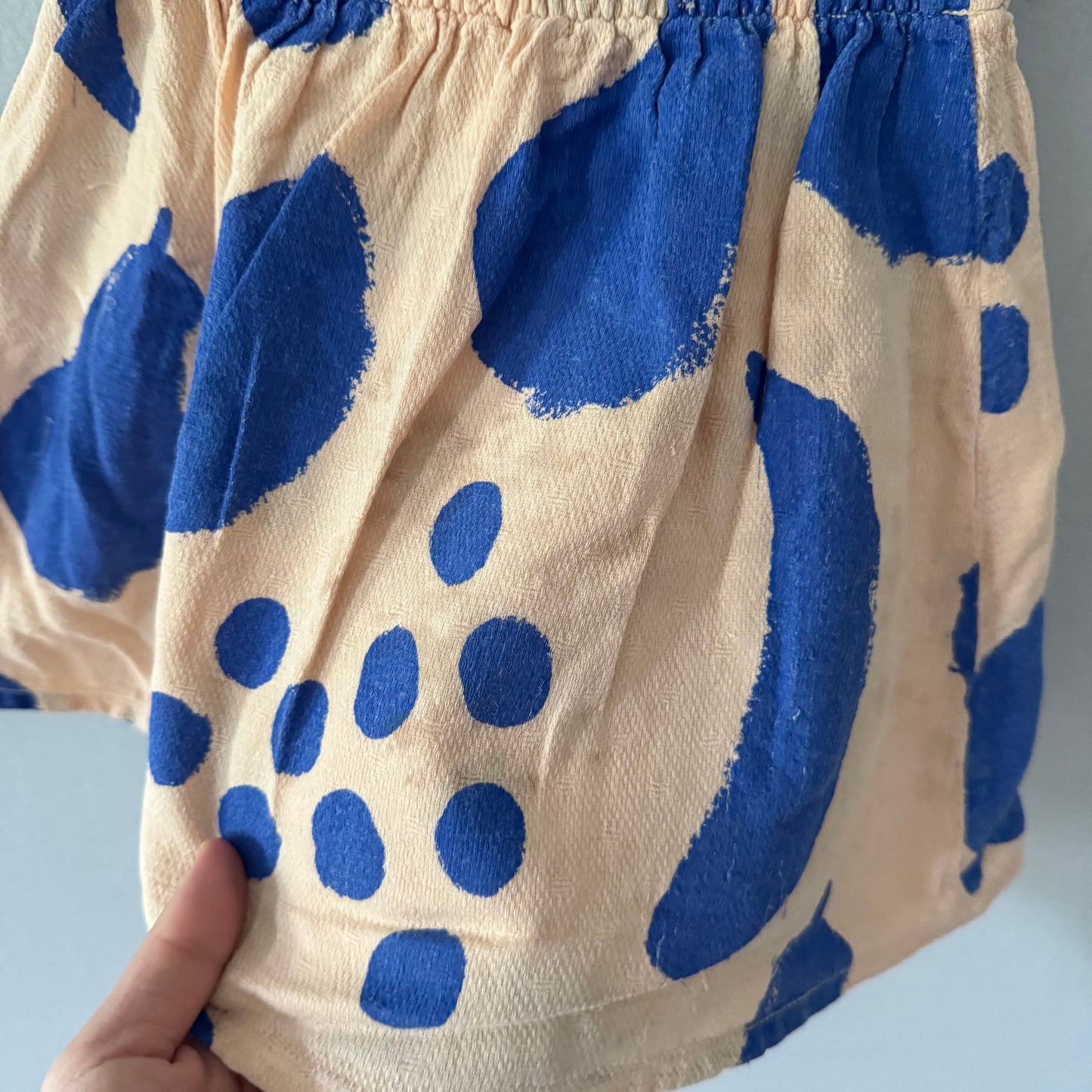 Bobo Choses / Light orange x blue skirt / 3Y