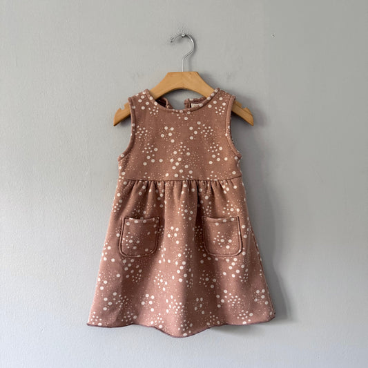 Zara / Brown fleece lined dress / 3-4Y